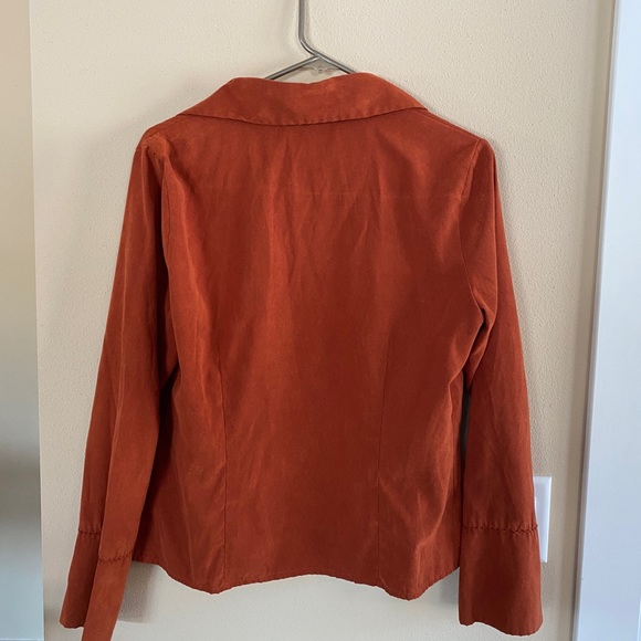 Burnt orange suede button up - Picture 8 of 8